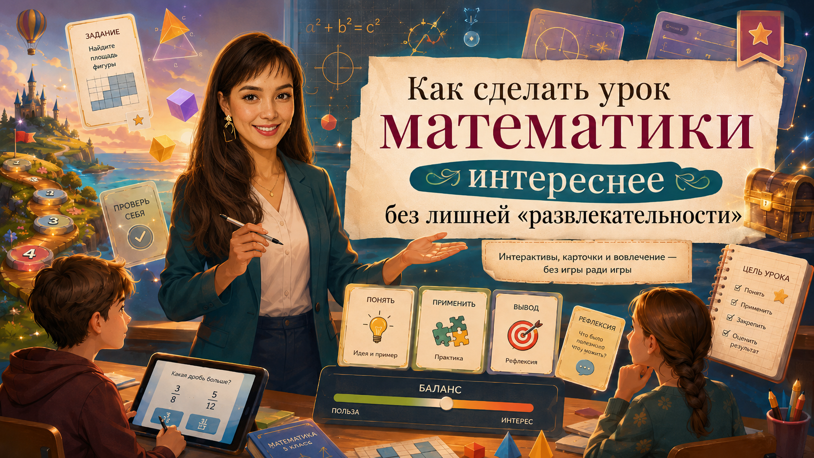 Как сделать урок математики интереснее без лишней «развлекательности»